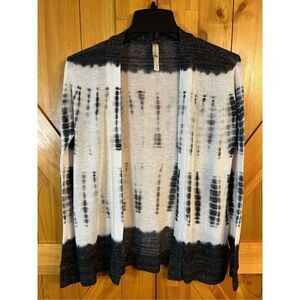 Live Love Dream Aeropostle Women's Small Tie'Dye Cardigan Black White Soft (0005